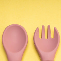 SILICON & WOODEN SPOON & FORK