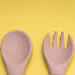 SILICON & WOODEN SPOON & FORK