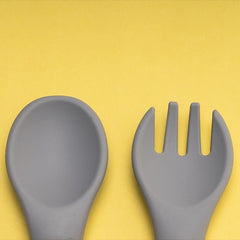 SILICON & WOODEN SPOON & FORK