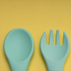 SILICON & WOODEN SPOON & FORK