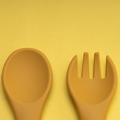 SILICON & WOODEN SPOON & FORK