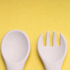 SILICON & WOODEN SPOON & FORK